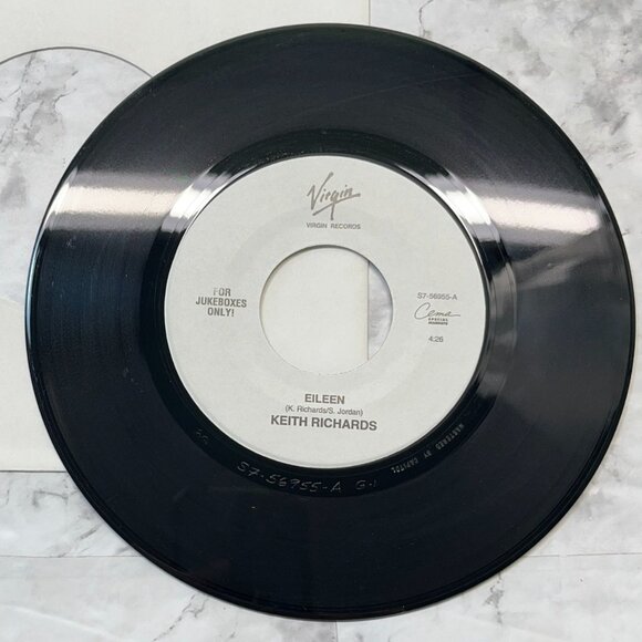 Keith Richards Eileen / Wicked as it Seems 45 Vinyl 90s Rock Jukebox Virgin - Picture 4 of 6